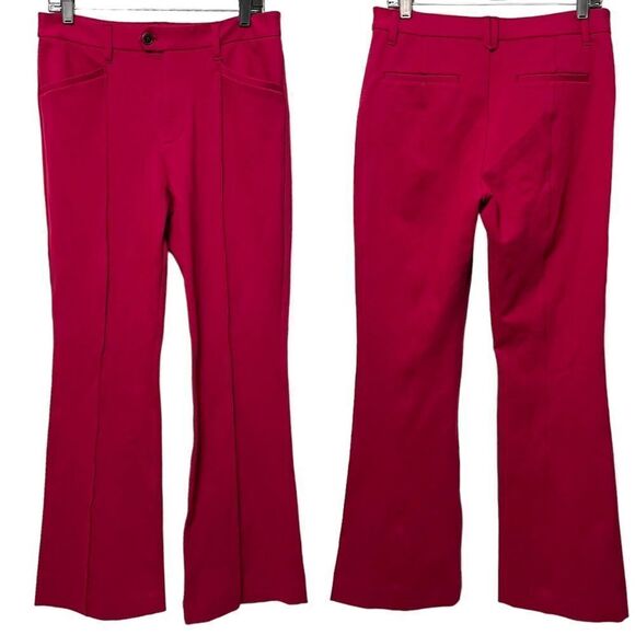 ANTHROPOLOGIE Front Seam Essential Flare Trousers 10 - Picture 1 of 7